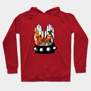 Outstretched Hands and Gladiator Bracelet Hoodie